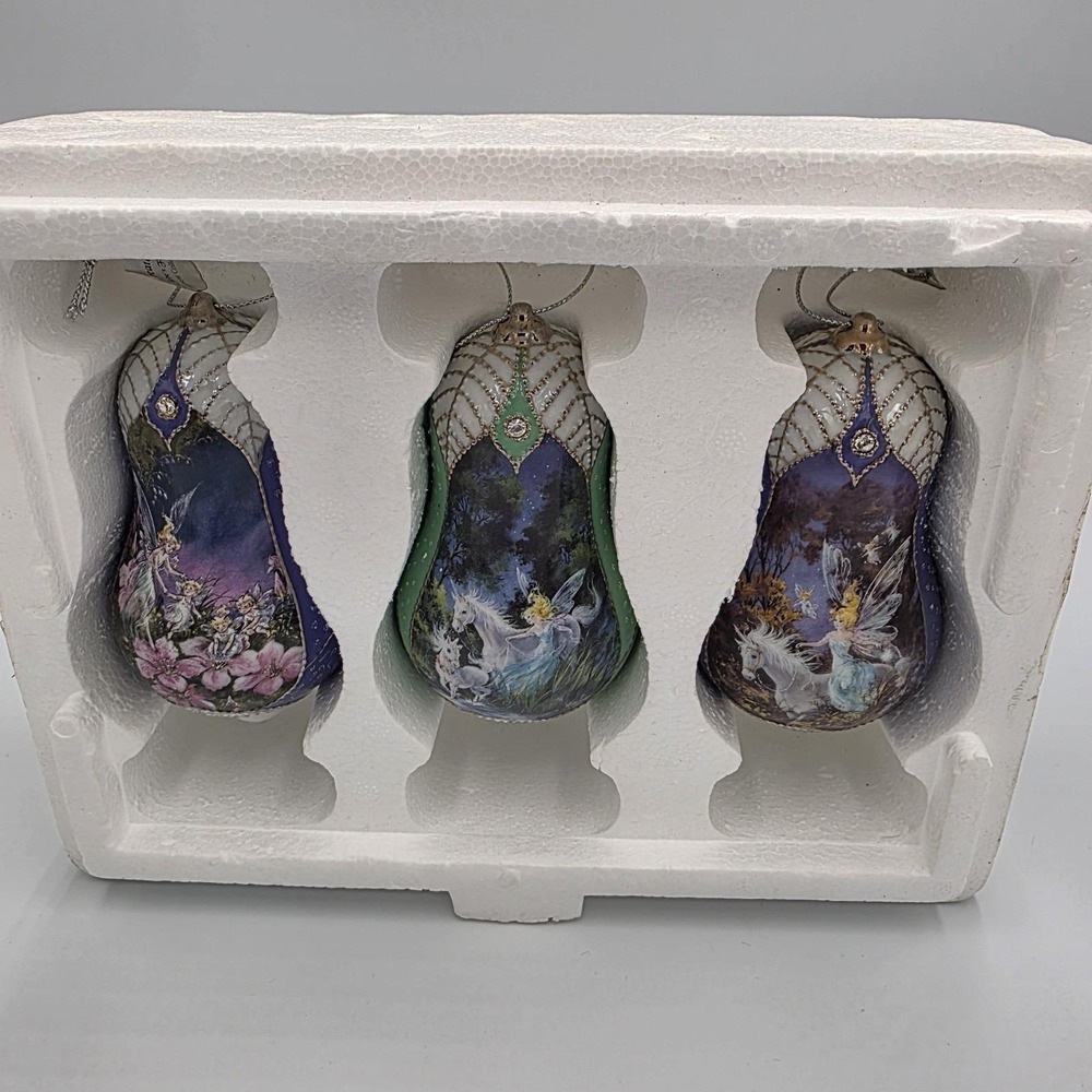 VTG 3 Bradford Edition 2000 Mimi Jobe's‎ Fairyland Porcelain Ornaments 89242